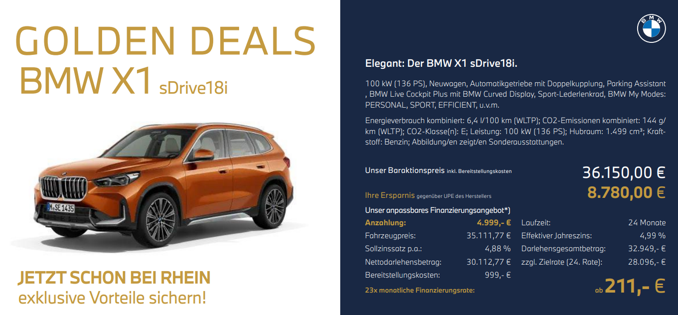 Golden Deal BMW X1